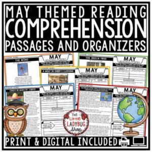 May Poetry Fables Reading Comprehension Passages and Questions 3rd 4th Grade-1