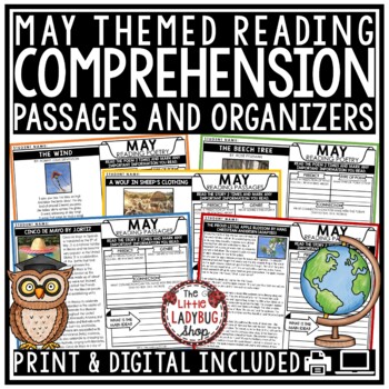May Poetry Fables Reading Comprehension Passages and Questions 3rd 4th Grade-1