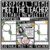Meet the Teacher Template Editable: Back to School Night, Open House Form