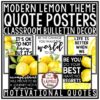 Modern Farmhouse Lemon Classroom Decor Theme, Back to School Bulletin Board