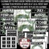 Modern Farmhouse Theme Classroom Decor: Yearly Calendar Bulletin Board - Image 2