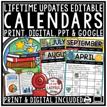 Monthly Weekly Newsletter Template, Editable Calendar 2022-2023 Back to School-3