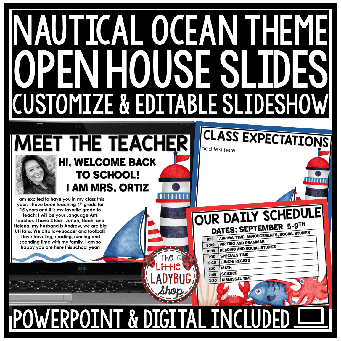 Sailing Sea Ocean Nautical Beach Theme Classroom Décor Bundle Coastal Marine