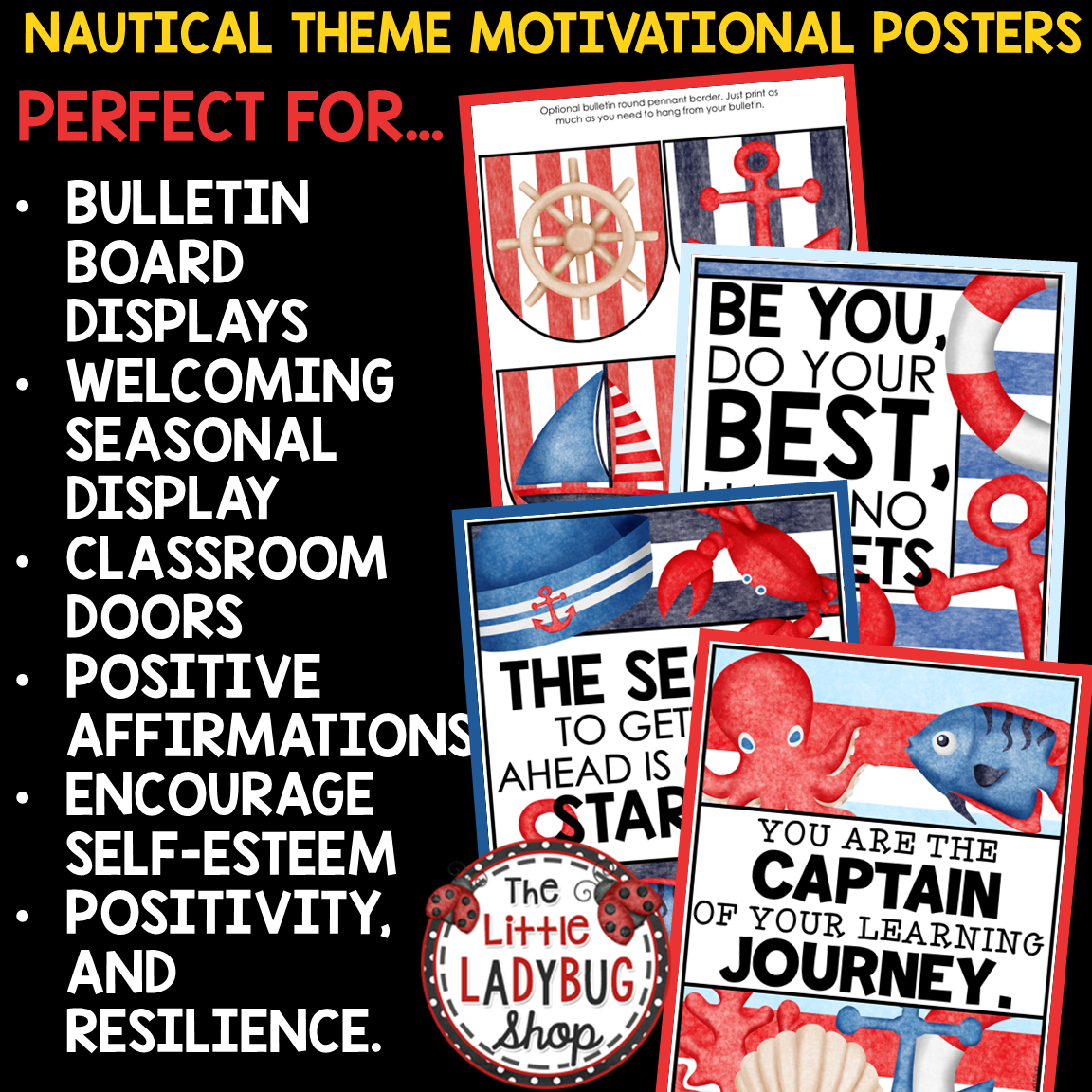 Sailing Ocean Nautical Marine Theme Classroom Décor Posters