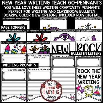New Years Writing Prompts Bulletin Board