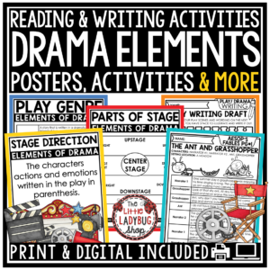 Elements of Drama Play Reading Activities Readers Theater Scripts 3rd 4th Grade