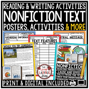 Nonfiction Text Features Reading Informational Texts Writing Graphic Organizers
