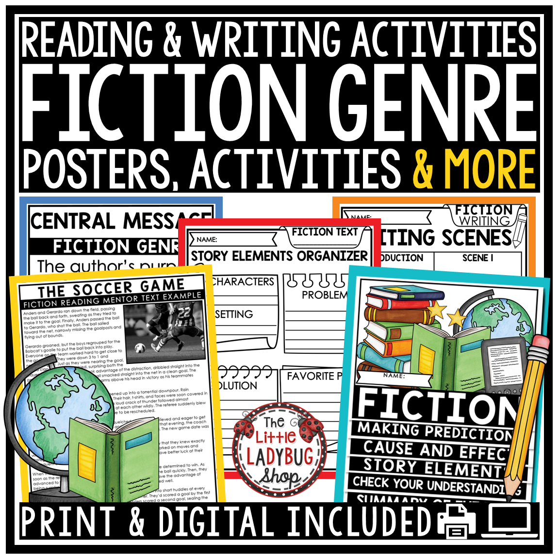 Traditional Literature Fiction Anchor Chart Fiction Reading Graphic Organizers