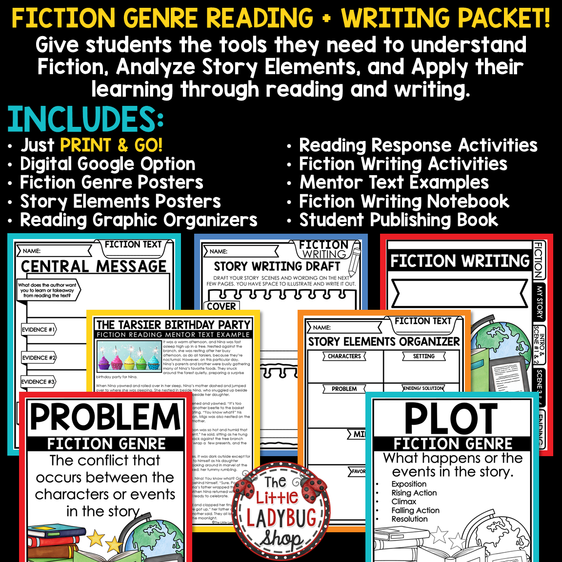 Traditional Literature Fiction Anchor Chart Fiction Reading Graphic Organizers