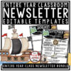 Pirate Theme Classroom Monthly & Weekly Newsletter Template Editable