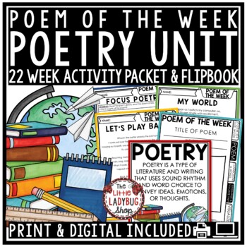 Poem of the Week Poetry Month Unit Reading Comprehension Passages and Question-2