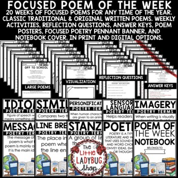 Poem of the Week Poetry Unit Notebook Reading Comprehension Passage and Question-2
