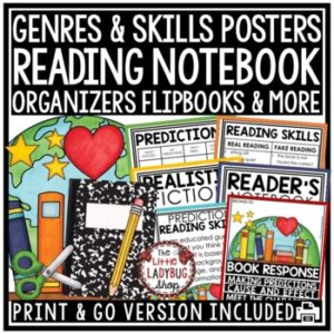Reading Notebook 3rd 4th Grade Reading Skills, Genre Posters Graphic Organizers-1