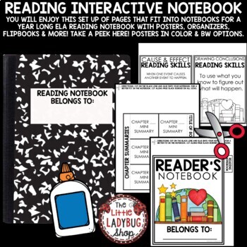 Reading Notebook 3rd 4th Grade Reading Skills, Genre Posters Graphic Organizers-4