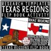 Regions of Texas Flipbook & Texas Regions Activity