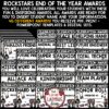 Rockstar Theme End of the Year Awards Superlative Classroom