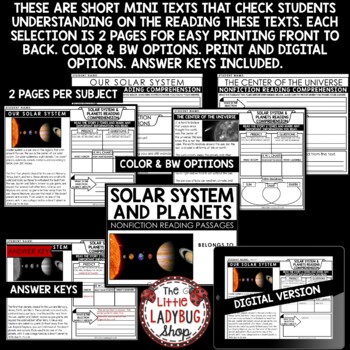 Science Solar System and Planets Reading Comprehension Passages and Questions-3