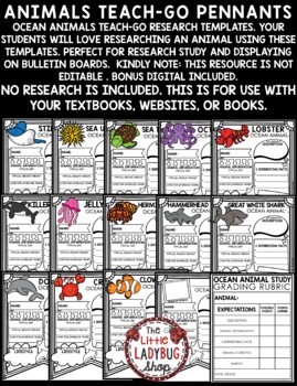 Sea Ocean Animals Research Activities Project Templates Science Bulletin Board-2