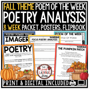 Autumn Poem Fall October Poetry Reading Comprehension Passages 3rd 4th 5th Grade