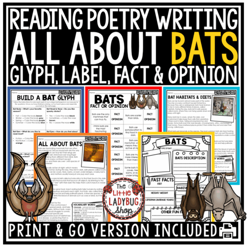 All About Bats Reading Science Template Halloween Bats Week Writing Activities