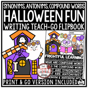 Halloween Compound Words Synonyms and Antonyms Activities