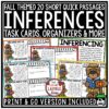Fall Making Inferences Worksheets 3rd 4th Grade Text Evidence Activity