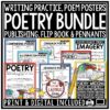 Poetry Writing Unit Activities 3rd 4th Grade Elements of Poetry Month Posters