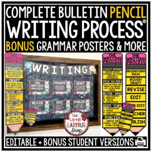 Writing Process Giant Pencil Posters Grammar Writers Workshop