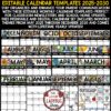 Editable Monthly Calendar 2025 2026 Templates Printable Class News Communication