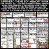End of Year Memory Book 4th Grade Superhero Theme Last week of School Activities