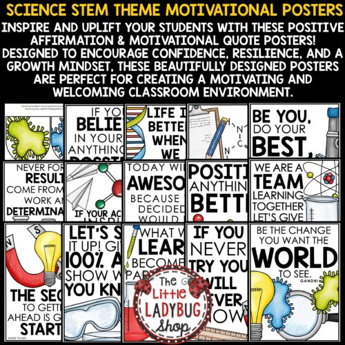 Scientist Stem Science Posters Classroom Décor Theme