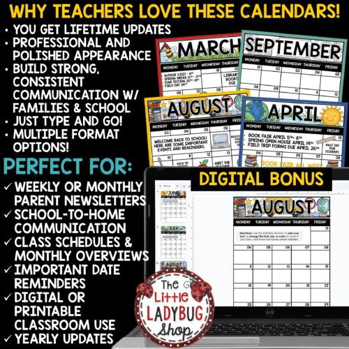 Editable Monthly Calendar 2025 2026 Templates Printable Class News Communication