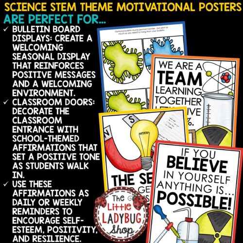 Scientist Stem Science Posters Classroom Décor Theme