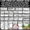 Summer Camp Theme End of Year Memory Book 5th Grade