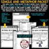 Similes and Metaphors Figurative Language Worksheets