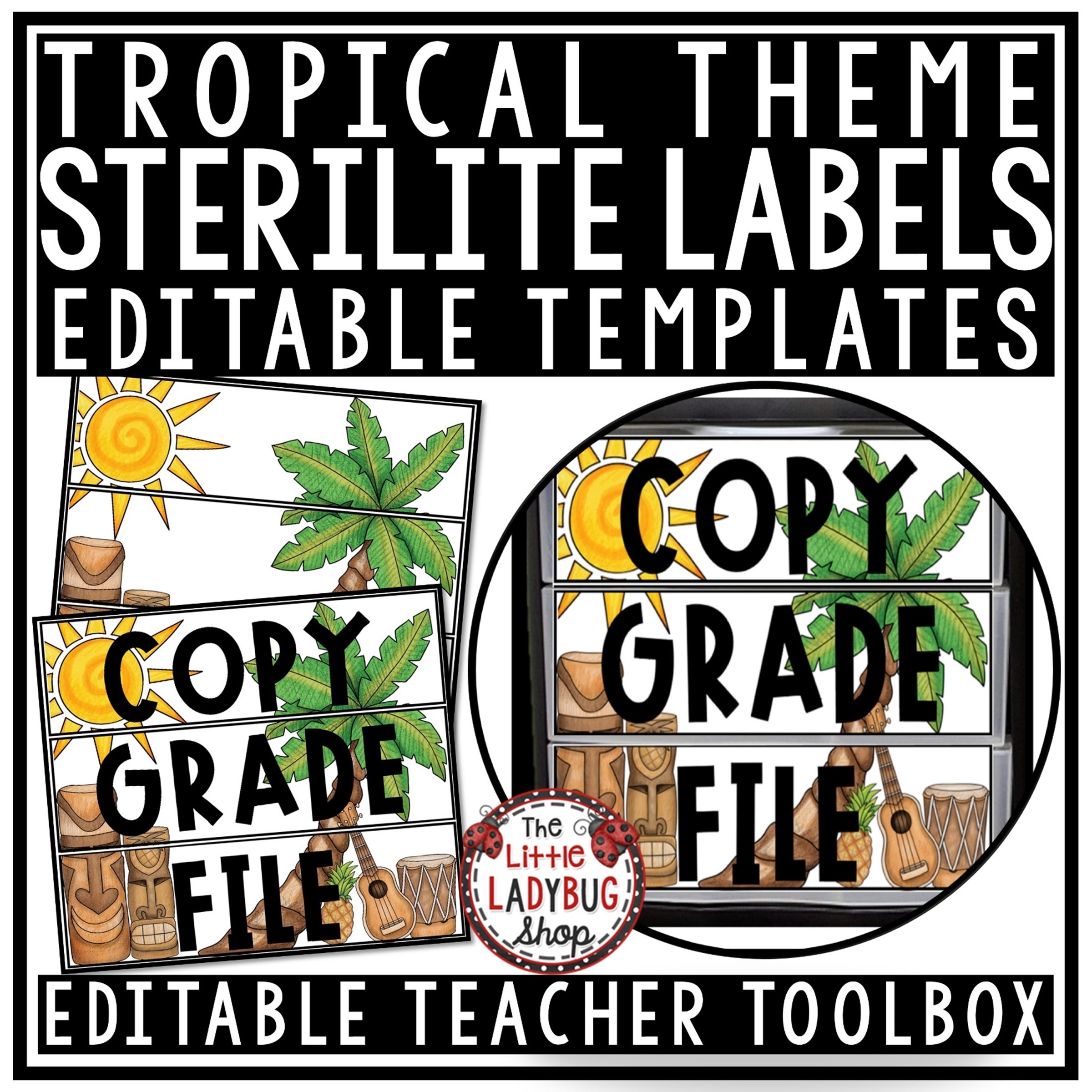 Hawaiian Tropical Beach Theme Classroom Décor Bundle Ocean Coastal Paradise