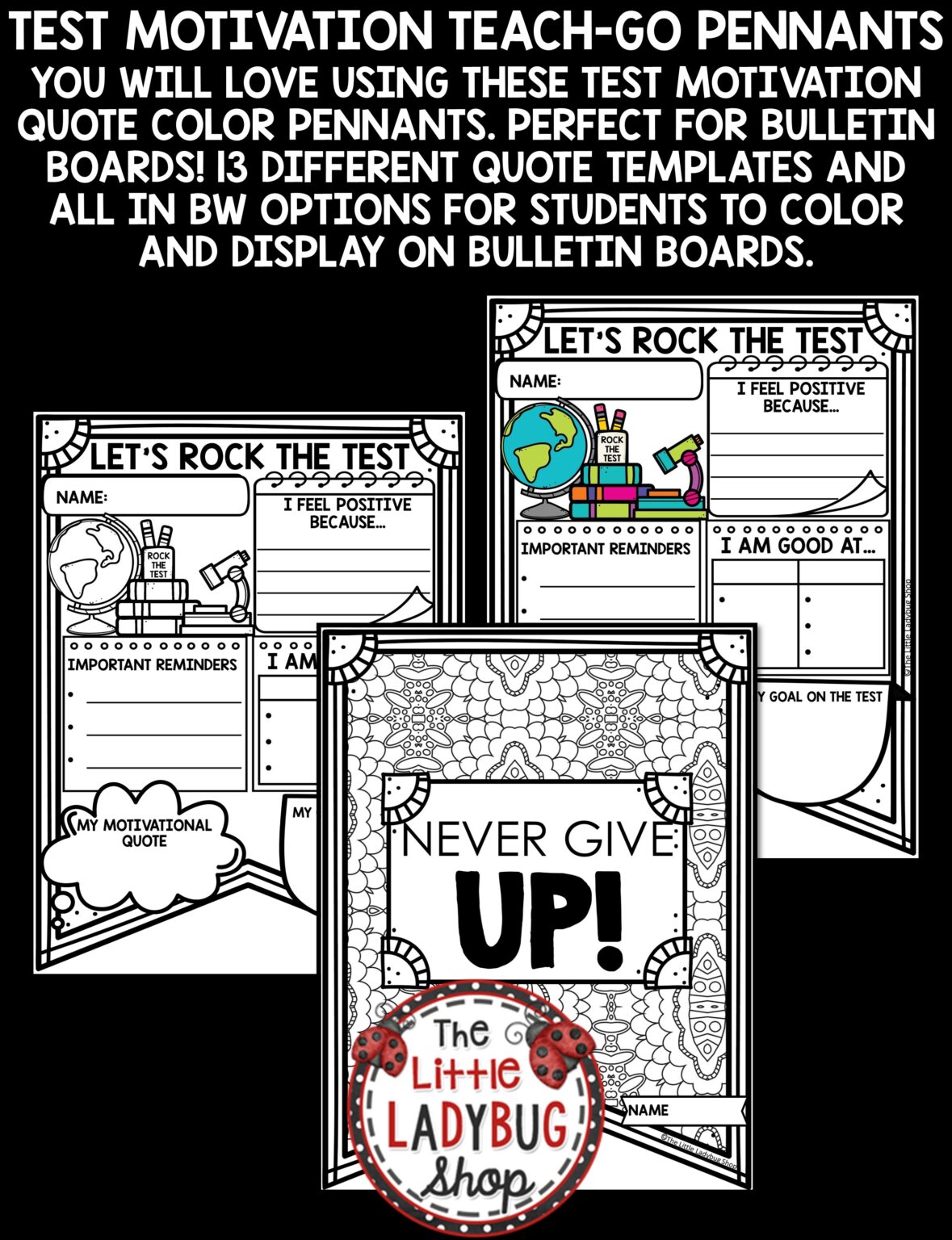 Testing Motivation Quotes for Bulletin Board Pennants - The Little ...
