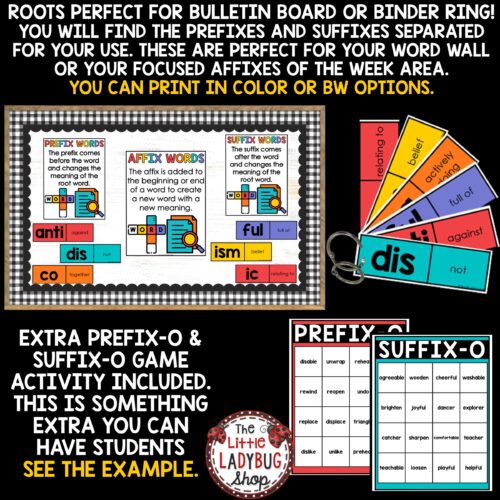 Prefixes and Suffixes Worksheet Activities Vocabulary Word Work 3rd 4th Grade