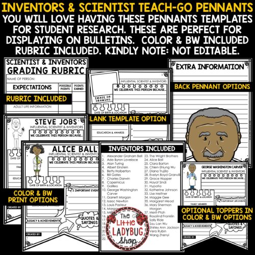 Inventor and Scientist Biography Research activities for Upper Elementary students
