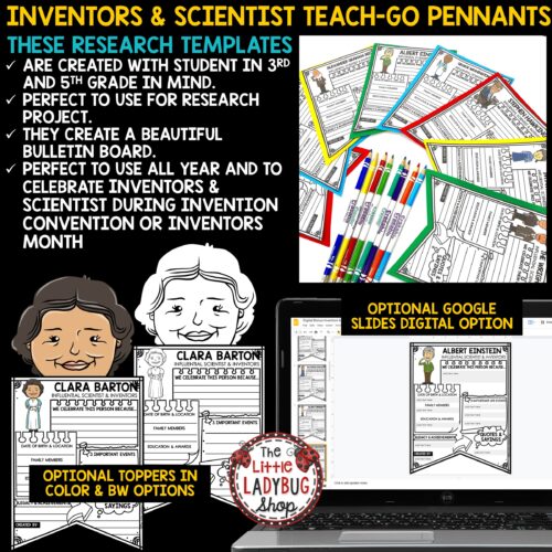Inventor and Scientist Biography Research activities for Upper Elementary students