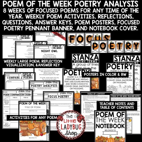 Fall Poem of the Week Poetry Unit Reading Comprehension Passages