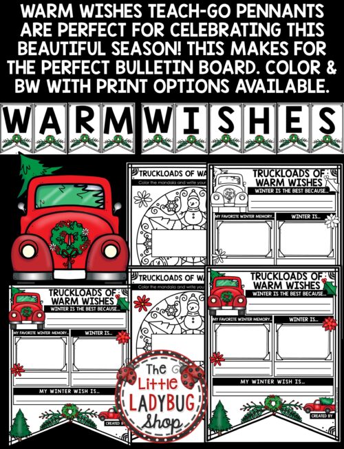 Christmas December Writing Bulletin Board