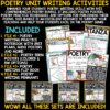 Poetry Writing Unit Activities 3rd 4th Grade Elements of Poetry Month Posters