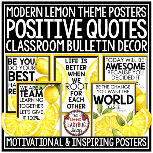 Rustic Nature Fresh Lemon Theme Classroom Décor Posters Country Farmhouse