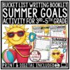 End of Year Goals Summer Bucket List Activity for students in upper elementary 3rd, 4th, 5th grade