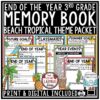Beach Summer Tropical End of Year Memory Book 3rd Grade