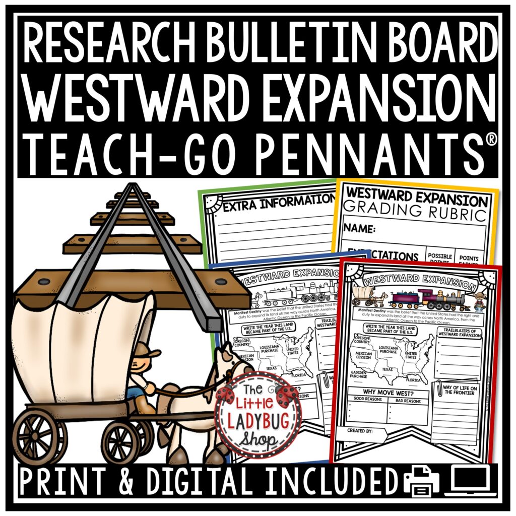 US History Westward Expansion Worksheets Activities Research - The ...