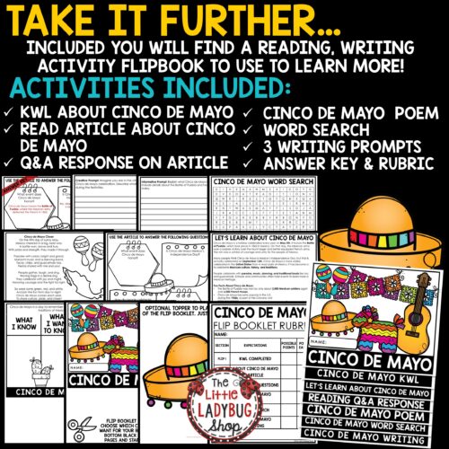 Cinco de Mayo Reading Passage Writing Activities Slideshow