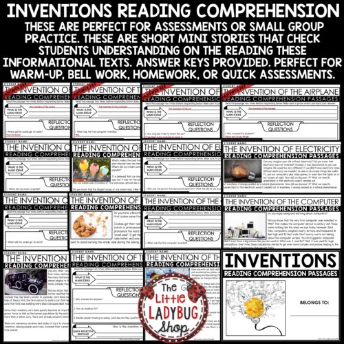 Inventions Science Reading Passages