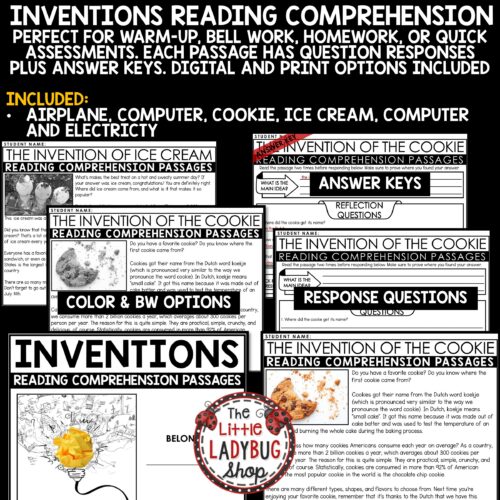 Inventions Science Reading Passages